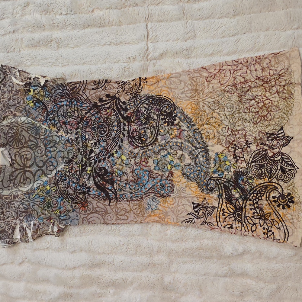 Y2K Miken Multicolor Paisley Long Top